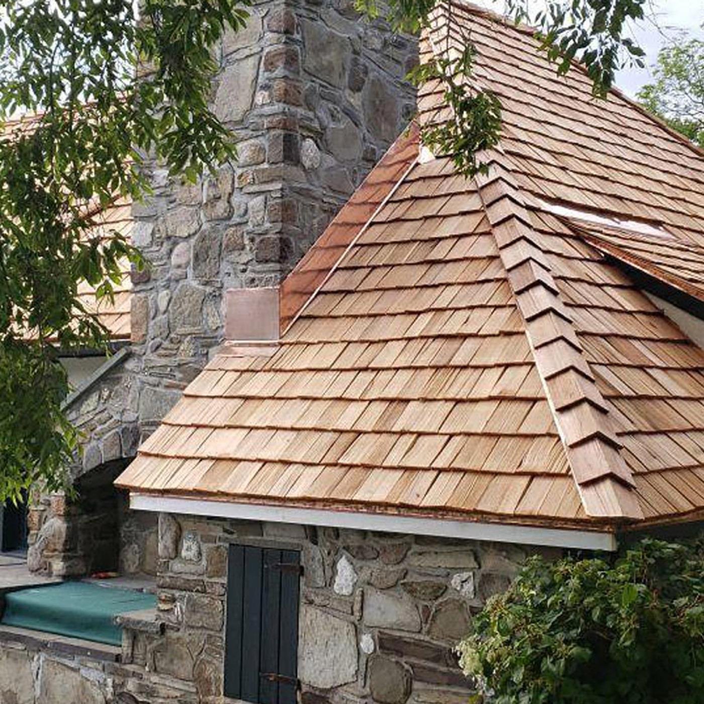 Completed natural cedar shake roof — Shelby Roofing Services project in Montgomery County PA