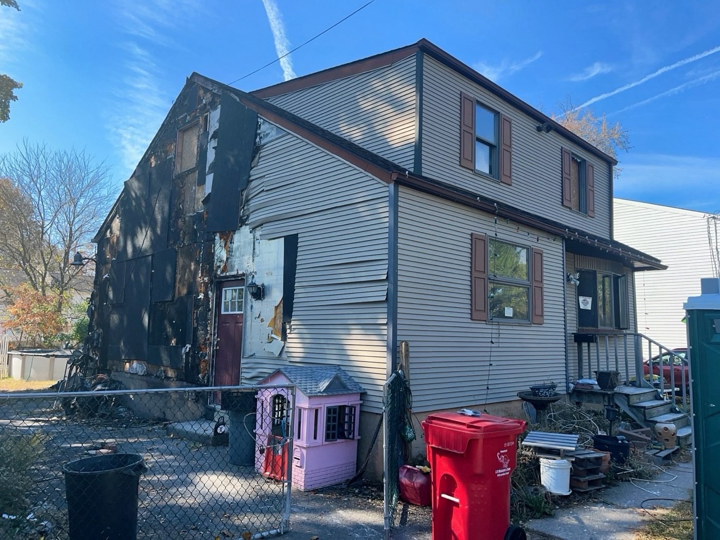 Storm and fire damage roof documentation by Shelby Roofing Services for insurance claims PA