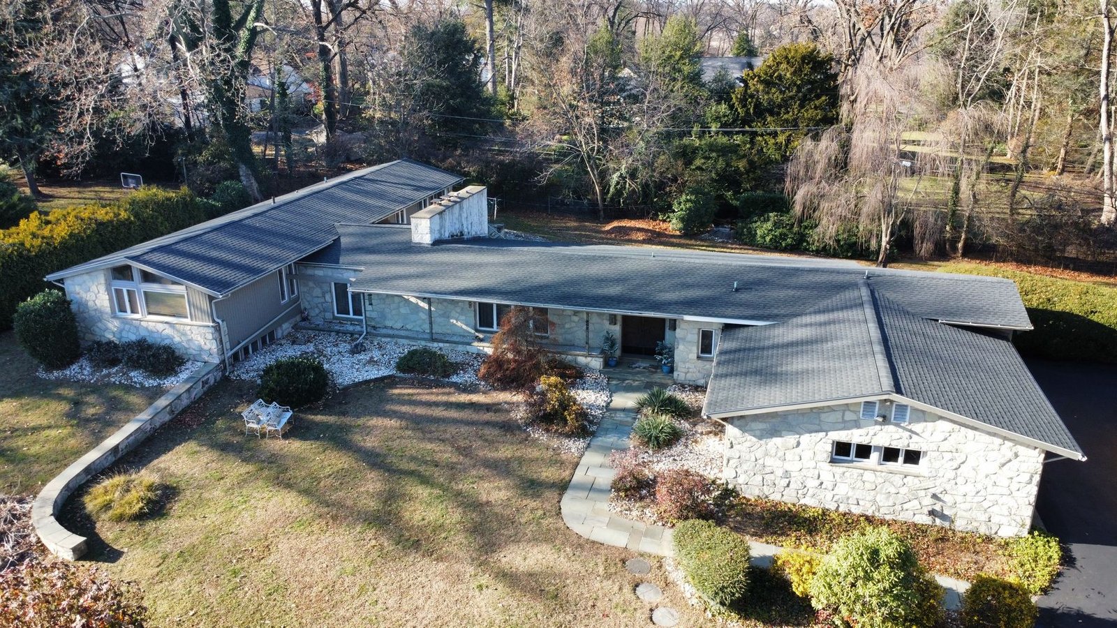 After — full property aerial — Shelby Roofing Services PA