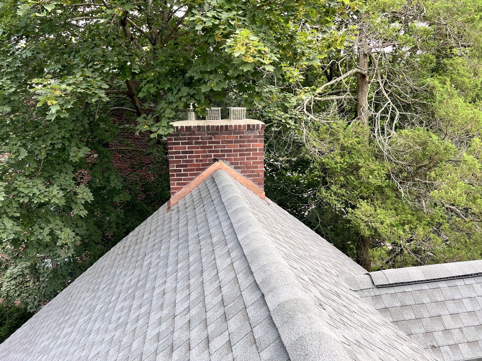 New shingles at chimney ridge — Shelby Roofing Services PA